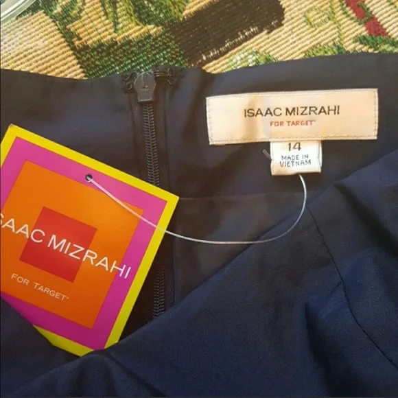 NWT Isaac Mizrahi Navy Blue Strapless Dress - Picture 3 of 3